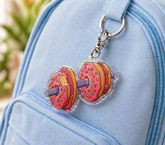 Donut Barbell - Acrylic Keychain